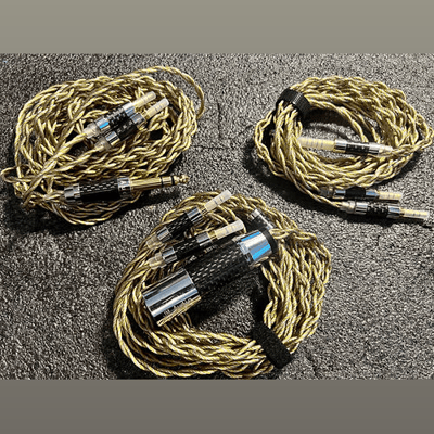 JM Audio Editions Fire and Ice XLR TRS Silver and Gold Carbon Wire