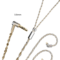 LETSHUOER M12 Monocrystalline Silver Gold-plated Cable with 0.78mm 2 Pin（3.5mm/4.4mm） variant 8