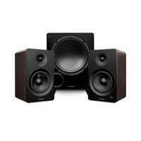 Fluance Ai61 Powered 6.5" Stereo Bookshelf Speakers and DB10 10" Low Frequency Ported Front Firing Powered Subwoofer variant 1
