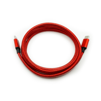 JDS Labs Braided Red USB C-C Cable variant 2