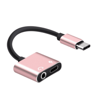 QKZ USB-C to 3.5mm Aux + USB-C Charger Audio Adapter Cable for All Devices variant 2