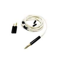 Strauss & Wagner  Essen Braided Silver 0.78mm 2-pin 3-in-1 In-Ear Monitor Upgrade Cable variant 2