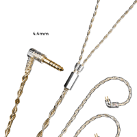 LETSHUOER M12 Monocrystalline Silver Gold-plated Cable with 0.78mm 2 Pin（3.5mm/4.4mm） variant 9