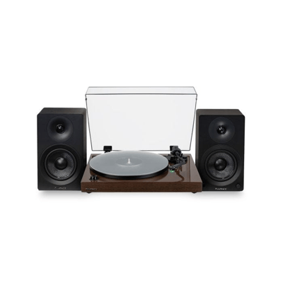 Fluance RT81+ Elite High Fidelity Vinyl Turntable with Ai41 Powered 5" Stereo Bookshelf Speakers (Natural Walnut)