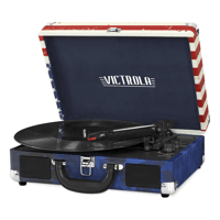 Victrola Journey Suitcase Record Player - US Flag variant 1