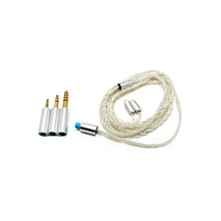 Strauss & Wagner  Cologne Braided OFC Silver 2-pin 3-In-1 In-Ear Monitor Upgrade Cable variant 1