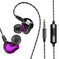 QKZ CK9 Subwoofer HiFi Sports Dual Driver Earphone variant 1
