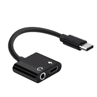 QKZ USB-C to 3.5mm Aux + USB-C Charger Audio Adapter Cable for All Devices variant 5