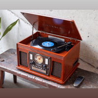 Victrola Navigator 8-in-1 Wood Record Player variant 1