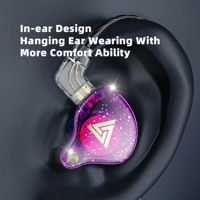 QKZ AK6 Pro HiFI Dual Bass Detachable Wired Earphone for Gamers variant 6