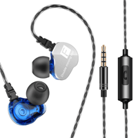QKZ CK9 Subwoofer HiFi Sports Dual Driver Earphone variant 2