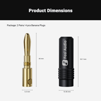 Fosi Audio Fosi Audio Speaker Banana Plugs 2 Pairs variant 7