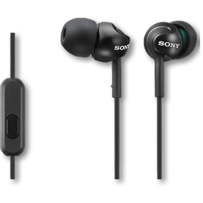 Sony MDR-EX110AP Wired In-ear Headphones with Microphone | Black