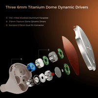 LETSHUOER DZ4 Triple Dynamic Drivers In Ear Monitor Hifi IEM Earphone variant 7