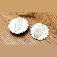 Fern and Roby Wooden Coasters - Vacuum Tubes variant 3