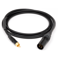 Benchmark RCA to XLRM Adapter Cable for Analog Audio - pin 3 to RCA shield variant 1