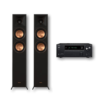 Klipsch RP-5000F II 2.0.0 Dual Floorstanding Speaker + Onkyo TX-NR6100 AV Receiver