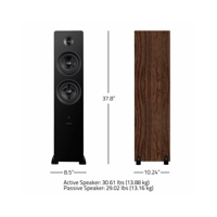 Fluance RT81+ Elite High Fidelity Vinyl Turntable with Ai81 Elite Powered Floorstanding Tower Speakers (Natural Walnut) variant 7