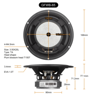Arylic Midbass Speakers with Glass Fiber Cone 4 ohm variant 5