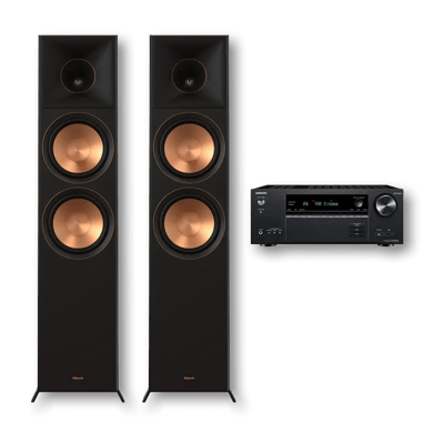 Klipsch RP-8000F II 2.0.0 Dual Floorstanding Speaker With Onkyo TX-NR6100 7.2 Ch AV Receiver