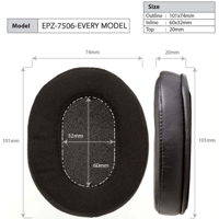 Dekoni Audio Standard Size Oval Replacement Earpads for Studio Monitor Headphones and Communication Headsets - Audio Technica, Sony, and More variant 114
