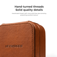 LETSHUOER Practical Magnetic Earphone Case PU Leather Square Earbud variant 7