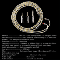 Kinera Kinera URD HiFi In-Ear Earphone,Hybrid Drivers 2DD+1BA+2EST IEMs Headset with 2Pin 0.78mm Detachable Cable & Multiple Plugs variant 5