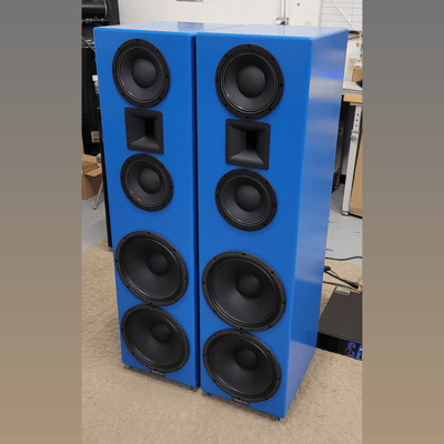 Tekton Design 1pr. 100dB High-Output Dual 12″ Bespoke Italian Design – B&C, Faital Pro, and LaVoce – Blue – $3500 pr. Delivered