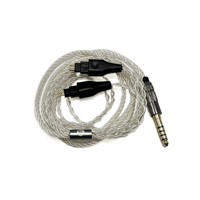 Strauss & Wagner  Lucerne Braided OFC Silver 4.4mm Balanced Upgrade Cable for Sennheiser HD600/650/660S2/6XX/58X variant 1