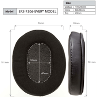 Dekoni Audio Standard Size Oval Replacement Earpads for Studio Monitor Headphones and Communication Headsets - Audio Technica, Sony, and More variant 48