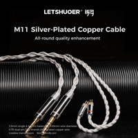 LETSHUOER M11 silver-plated copper cable with 392-strands 2 pin （3.5mm/4.4mm） variant 2