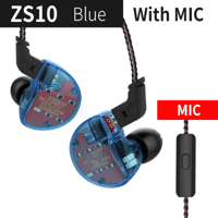 QKZ KZ ZS10 Super Bass HiFi Ten Unit Balanced Sound Earphone variant 5