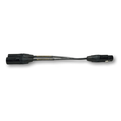 Benchmark XLRF to 2 XLRM "Y" Adapter for Analog Audio