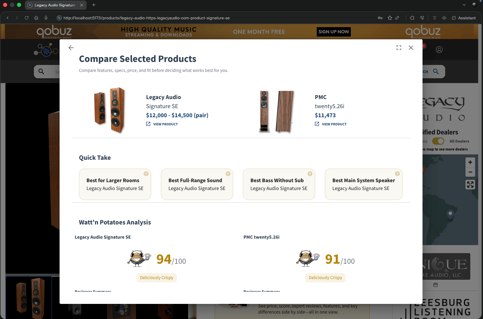 Compare Products Side by Side preview