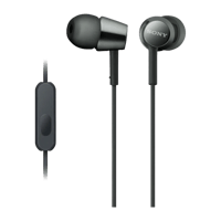 Sony MDR-EX155AP Wired In-ear Headphones with Microphone | Black variant 1