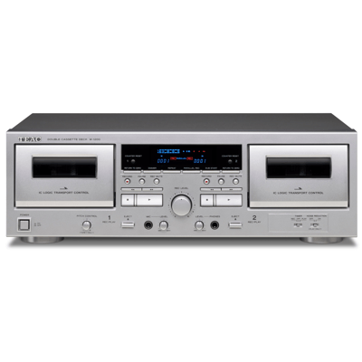 TEAC- USA TEAC W-1200 Dual Cassette Deck - Silver