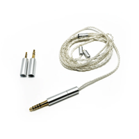Strauss & Wagner  Cologne Braided OFC Silver 2-pin 3-In-1 In-Ear Monitor Upgrade Cable variant 2