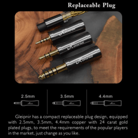 Kinera Kinera Gleipnir 6N OCC Headphone Cable Premium Upgrade Cable - Gold Plated 2.5/3.5/4.4mm Plugs, 0.78 2pin MMCX for HiFi IEMs variant 5