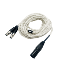 Strauss & Wagner  Cannes Mini XLR to 4-pin XLR Balanced 8-core OFC Silver Headphone Cable variant 4
