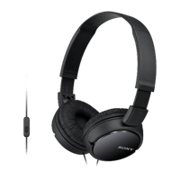 Sony MDR-ZX110AP Wired On-Ear Headphones with Microphone | Black variant 1