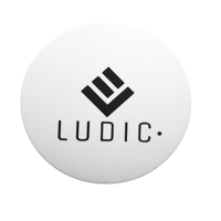 LUDIC Anti-static Logo Felt slipmat White NOstatic variant 1
