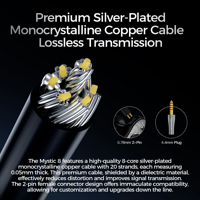 LETSHUOER Mystic 8 IEM 8 BA Drivers in-ear Monitor  Hi-Fi earphones(4.4mm) variant 8