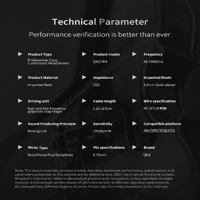 QKZ VK4 Wired Ear buds HiFi Metal Stereo Bass Earphone variant 17