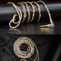 LETSHUOER M12 Monocrystalline Silver Gold-plated Cable with 0.78mm 2 Pin（3.5mm/4.4mm） variant 7