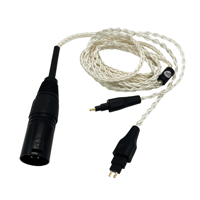 Strauss & Wagner  Olten Braided Silver 4-Pin XLR Upgrade Cable for Sennheiser HD600/650/660S2/6XX/58X variant 1
