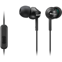 Sony MDR-EX110AP Wired In-ear Headphones with Microphone | Black variant 1