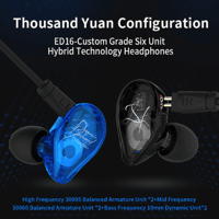 QKZ KZ ED16 Earphone Balanced Armature Heavy Bass variant 4