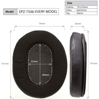 Dekoni Audio Standard Size Oval Replacement Earpads for Studio Monitor Headphones and Communication Headsets - Audio Technica, Sony, and More variant 62