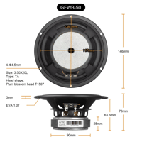 Arylic Midbass Speakers with Glass Fiber Cone 4 ohm variant 4