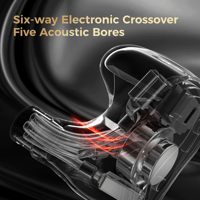 LETSHUOER Cadenza 12 IEM BA & DA Hybrid Drivers In-Ear Monitor HiFi Earphone variant 3